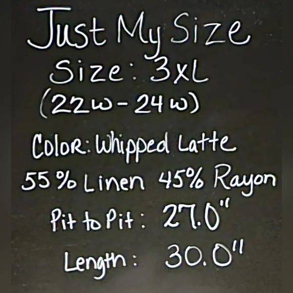 Just My Size Women's Button-Down Shirt in Whipped Latte - Picture 3 of 7